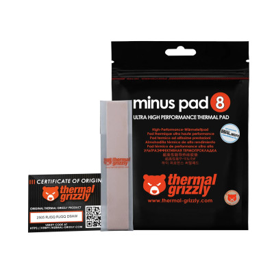 Термопрокладка Thermal Grizzly Minus Pad 8 120x20x0.5mm