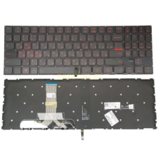 Клавиатура для ноутбука Lenovo Legion Y520-15 черная без рамки, с красной подсветкой