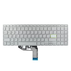 Клавиатура для ноутбука Asus K513 серебристая с подсветкой