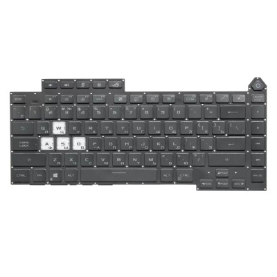 Клавиатура для ноутбука Asus ROG Strix G15 G513RM с RGB подсветкой (4-ZONE)