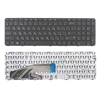 Клавиатура для ноутбука HP ProBook 450 G3 черная с рамкой