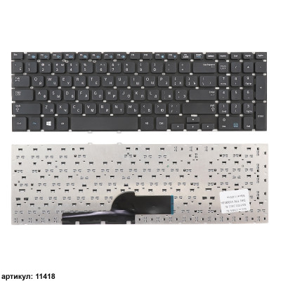 Клавиатура для ноутбука Samsung NP300E5V черная без рамки ver-2
