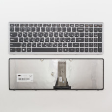 Клавиатура для ноутбука Lenovo G500S черная с серой рамкой