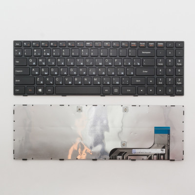 Клавиатура для ноутбука Lenovo IdeaPad 100-15IBY черная с рамкой
