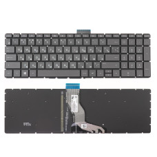 Клавиатура для ноутбука HP Pavilion 250 G6 серая без рамки с подсветкой