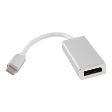Переходник Type-C - DisplayPort серебристый (кабель)